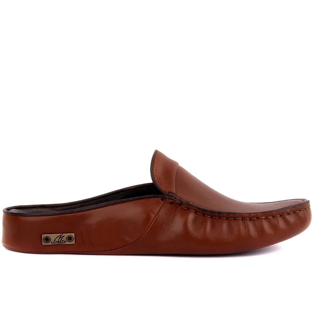 Sail Lakers - Taba Deri Erkek Ev Terliği 110-547-X