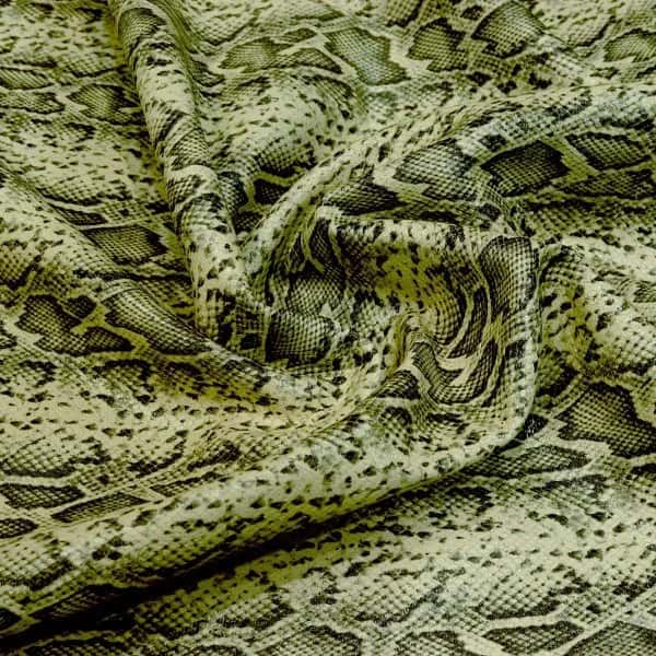 Paris Snake Renkli Yılan Baskılı Hakiki Deri Bej
