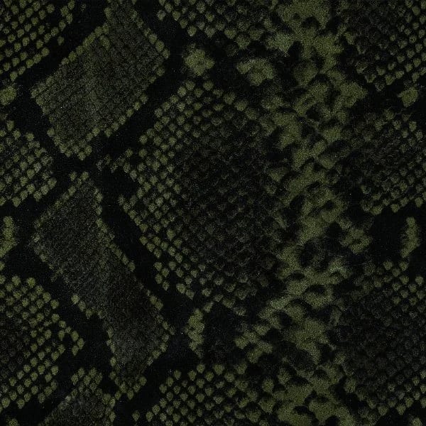 Suede Snake Yılan Baskılı Süet Hakiki Deri Yeşil - 1