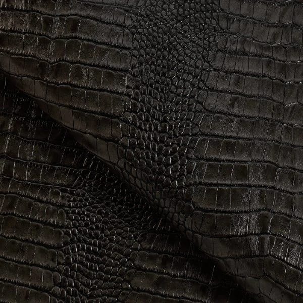 Aligro Alligator Desenli Hakiki Deri Koyu Vizon - 1