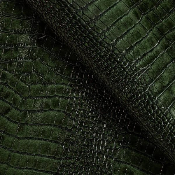 Aligro Alligator Desenli Hakiki Deri Yeşil - 1