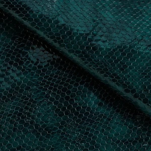 Ocean Dalga Efektli Metalik Hakiki Deri Zümrüt Yeşili - 1