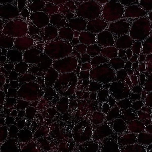 Stone Taş Desenli Rugan Hakiki Deri Bordo - 1