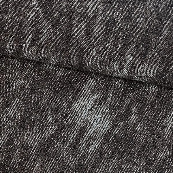 Jeans Yıkanmış Denim Efektli Hakiki Deri Kahverengi - 1