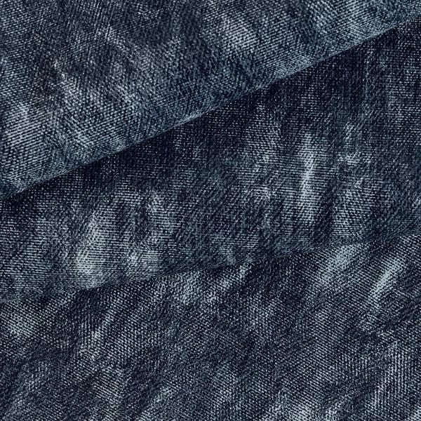 Jeans Yıkanmış Denim Efektli Hakiki Deri Lacivert - 1